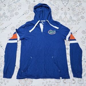 Colosseum UF Gators Blue Hooded Men’s Medium Long Sleeve Shirt